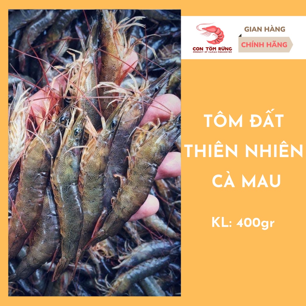 Tôm đất thiên nhiên Con Tôm Rưng Cà Mau đông lạnh 400g