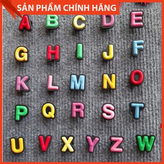 Jibbitz chữ Sticker gắn dép hình chữ (từ U - W) - HÌnh chụp thật