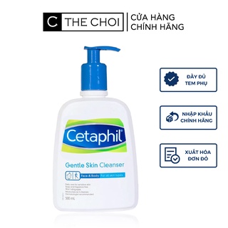 Sữa Rửa Mặt Cetaphil Gentle Skin Cleanser dịu nhẹ dành cho da dầu da mụn 500ml