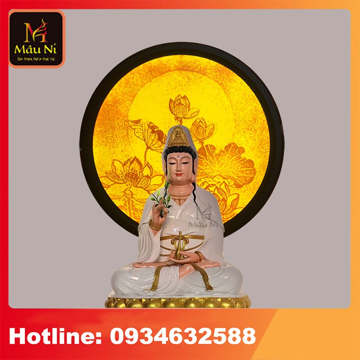 Sx - Đèn Hào Quang đạo Phật cho ban thờ đẹp 198, khung sắt, Đường kính 30cm