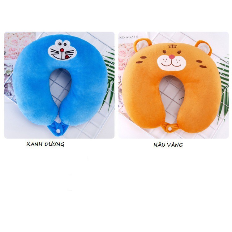 Gối Đỡ Cổ Nhiều Mẫu Đẹp Cực Kỳ Êm Ái - Gối Kê Cổ Văn Phòng Chữ U Có Nút Cài - Chống Mỏi Vai Gáy