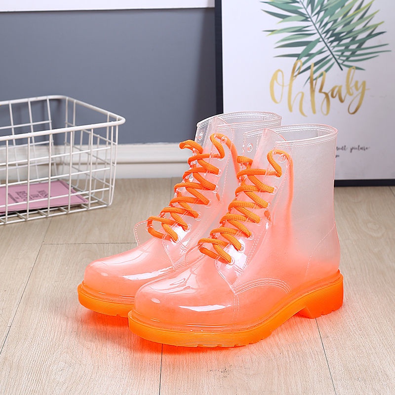 Giày Đi Mưa Trong Suốt Chống Thấm Nước Và Trượt Cho Nữ