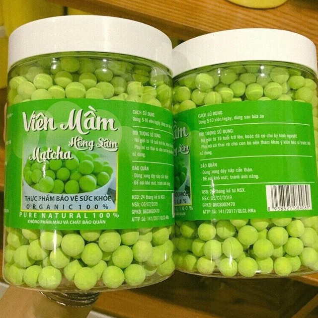 VIÊN MẦM - HỒNG SÂM - MATCHA