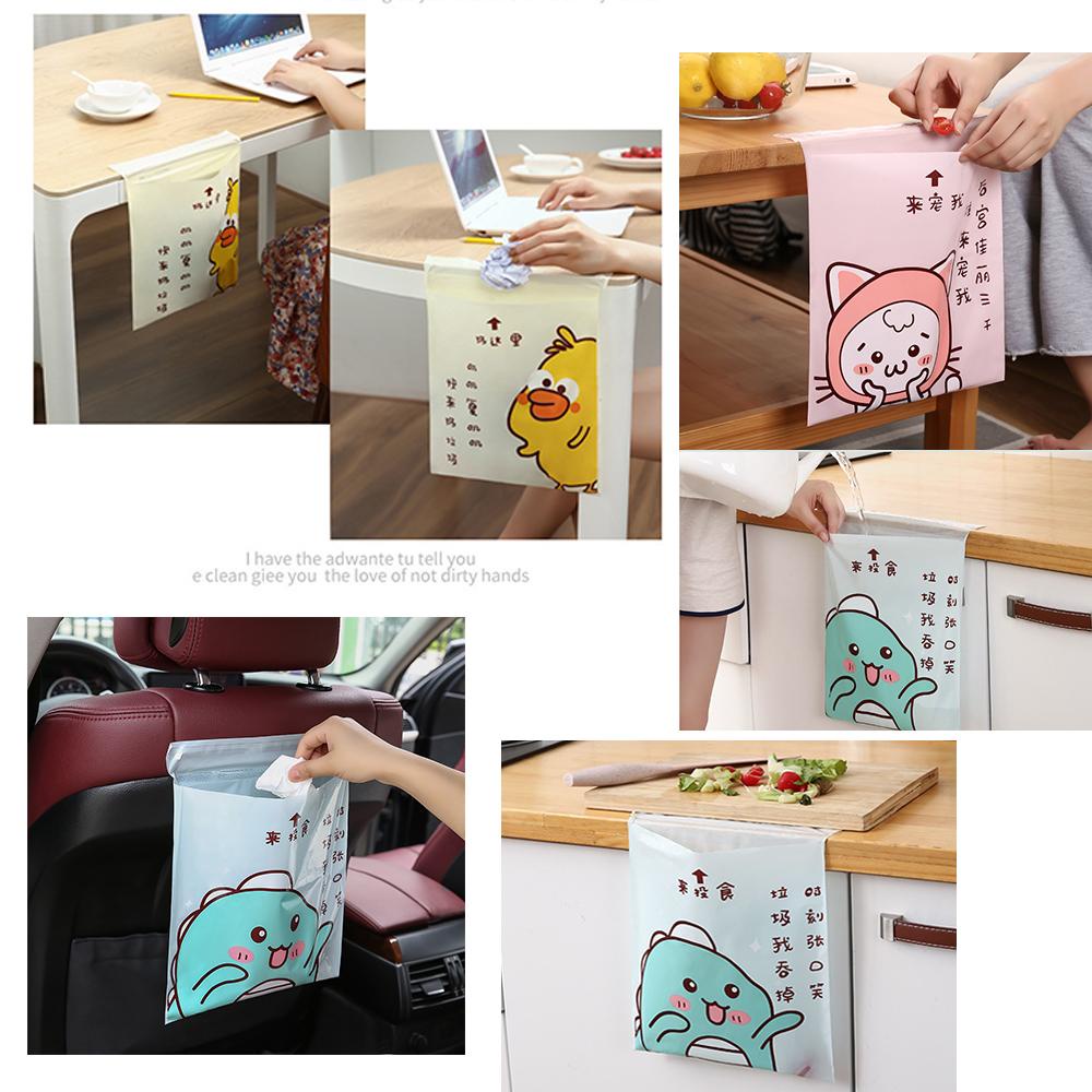 MYRONGVN Bộ 15 Giá Đỡ Túi Đựng Rác Tự Dính Tiện Dụng Cho Xe Hơi / Văn Phòng