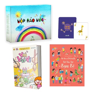 Hộp Háo Hức BẠN BÈ VUI, VIẾT, VẼ cho bé 6-10 tuổi: Combo 2 cuốn sách và Set trò chơi Vạn Vật Kết Nối