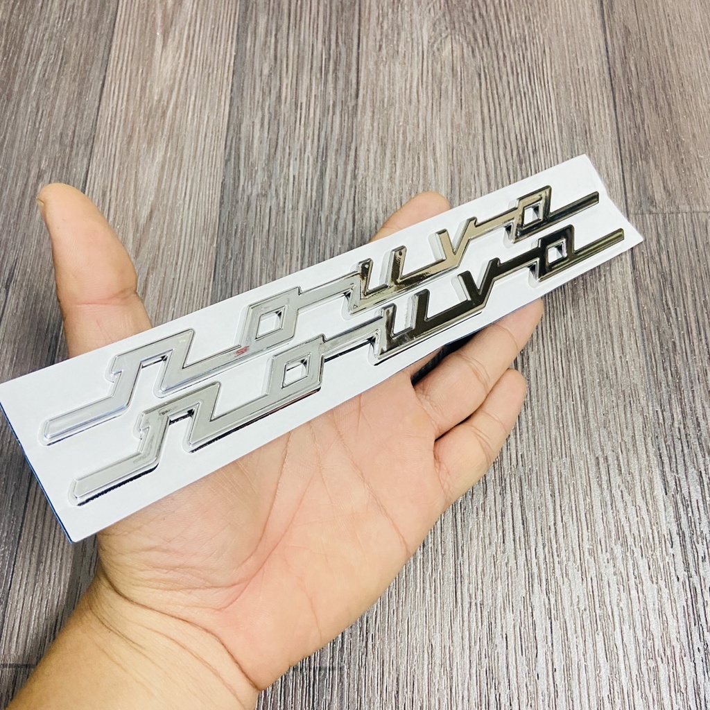 Bộ tem logo chữ nổi NOUVO 4, 5 chất liệu nhựa cứng xi bóng dán trang trí xe Yamaha