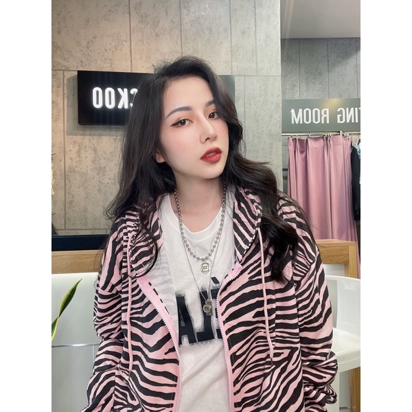Áo Khoác Khóa Kéo Phong Cách Zebra - Mã Số: Hd070