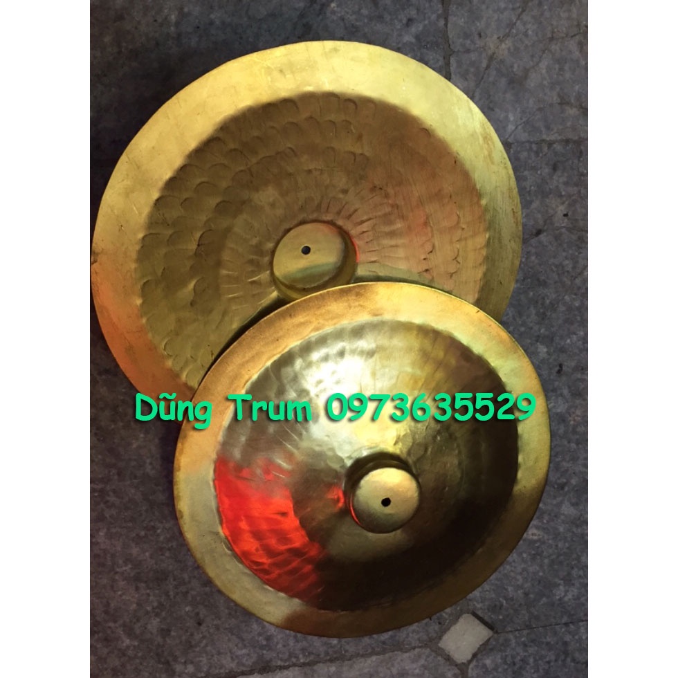 Chập cheng đồng đường kính 20cm, nạo bạt chập chả chũm chọe Việt Nam