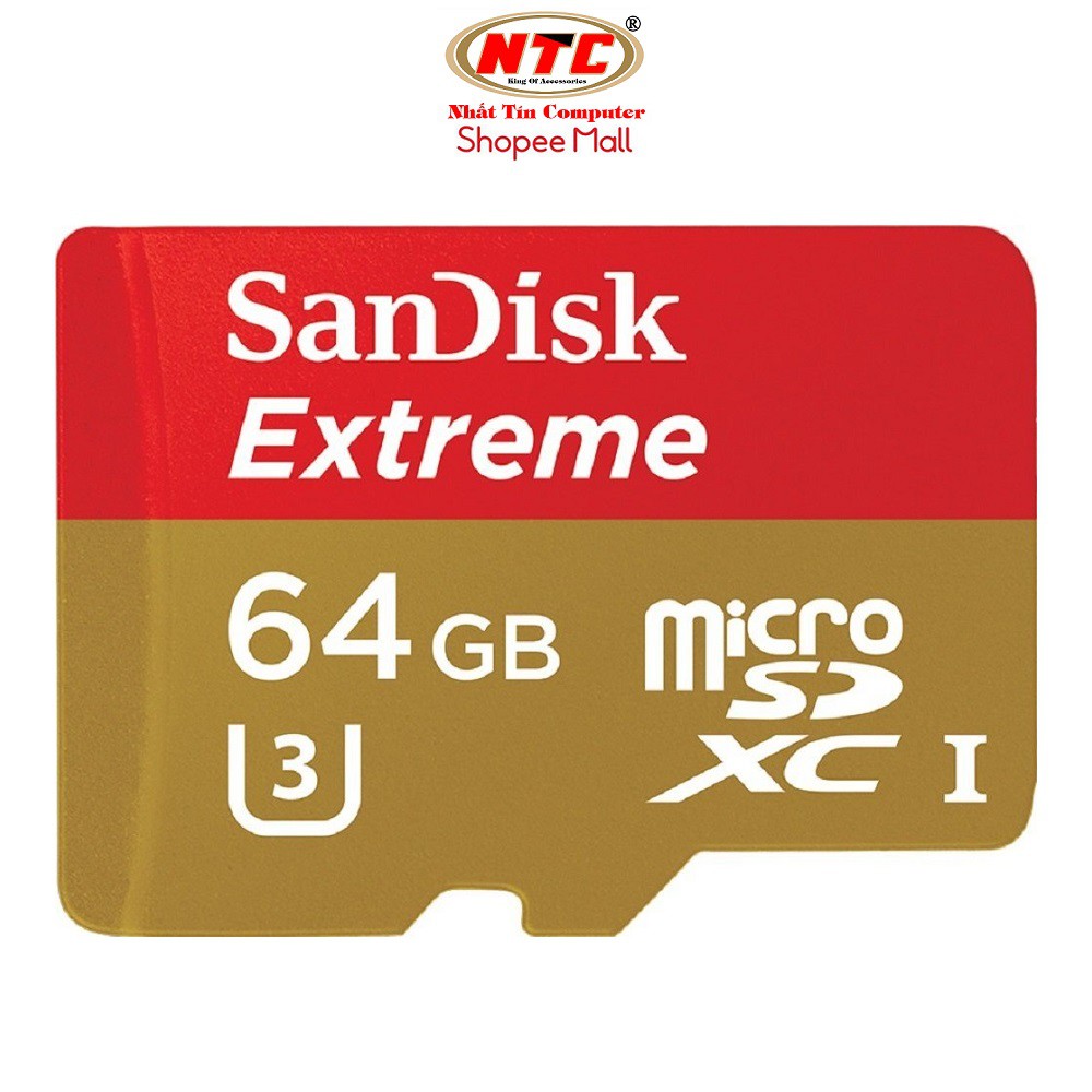 Thẻ nhớ MicroSDXC Sandisk Extreme 667X 64GB UHS-I U3 100MB/s - KHÔNG BOX (Gold) | BigBuy360 - bigbuy360.vn