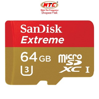 Thẻ nhớ MicroSDXC Sandisk Extreme 667X 64GB UHS-I U3 100MB/s - KHÔNG BOX (Gold)