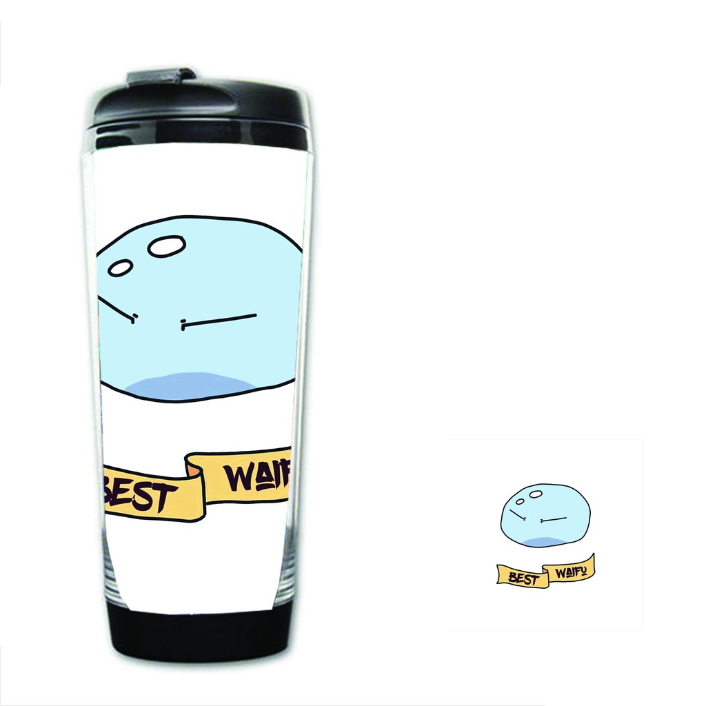 Bình nhựa đựng nước in hình Tensei-shitara Slime datta Ken Chuyển Sinh Thành Slime anime chibi dễ thương xinh xắn
