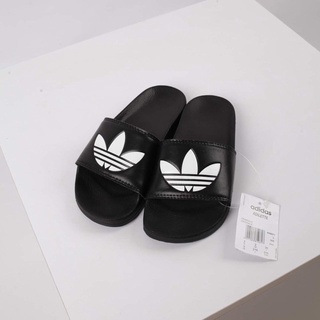 Dép quai ngang logo 3 lá đen - Sandal Slide
