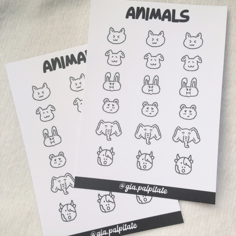 gia.palpitate | Sticket sheet Animals