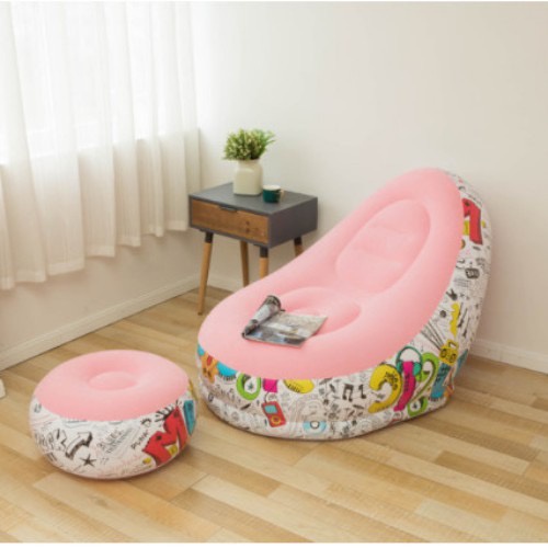 Đệm Hơi, Ghế Hơi Tựa Lưng, Đôn Ghế Màu Trơn, Tặng Kèm Bơm Tay, .