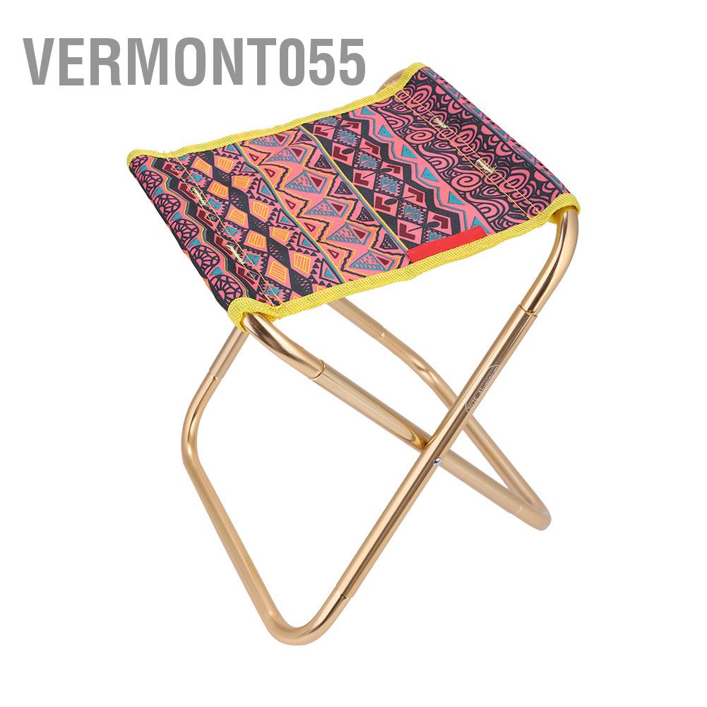 Có thể bán buôn Ghế câu cá ngoài trời nhẹ Gấp di động Cắm trại dã ngoại có thể gập lại với túi Vermont055 Hàng giao ngay