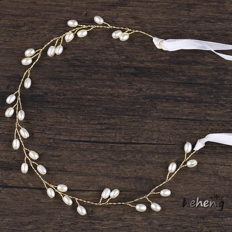 Phụ Kiện Cài Tóc Cô Dâu Đính Đá Và Ngọc Trai Giả Phong Cách Vintage