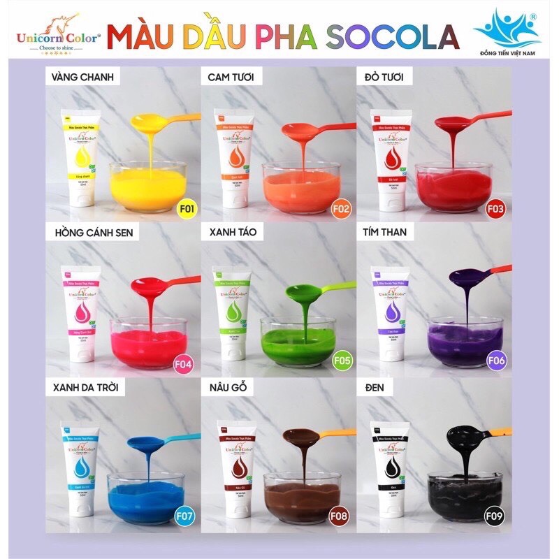 Màu dầu pha socola Unicorn 80ml