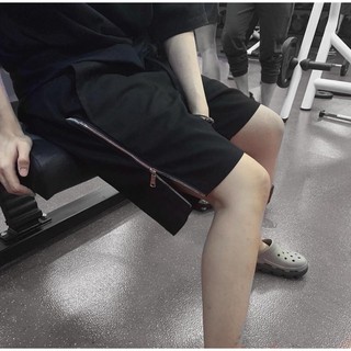 Quần short zip