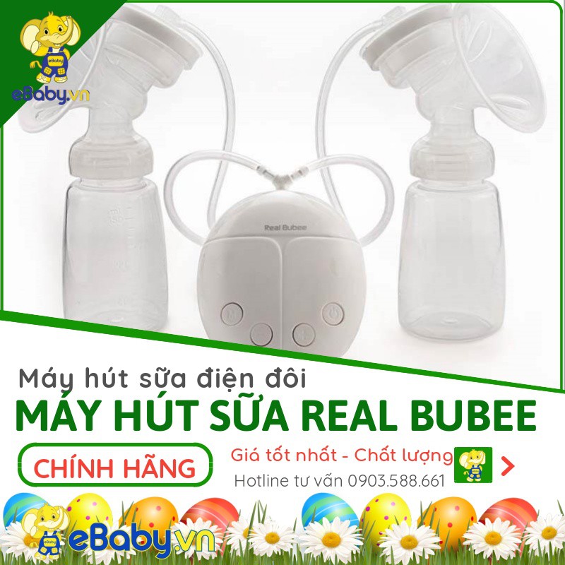 Máy hút sữa Real bubee, hàng loại 1 - máy hút sữa điện đôi giá rẻ có quà tặng kèm khi mua máy