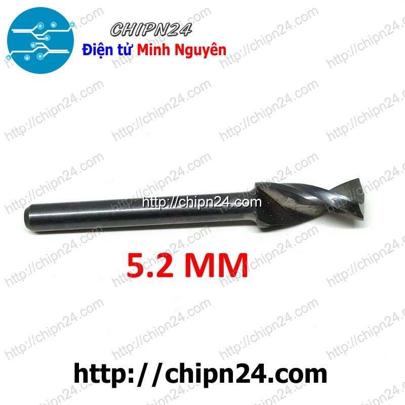 [1 CÂY] Mũi khoan mạch in CNC 5.2mm (Mạch điện tử, PCB)