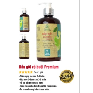 Dầu Gội Vỏ Bưởi Premium Amegreen 600ml giảm rụng tóc ,kích mọc tóc, an toàn cho mẹ bầu và sau sinh
