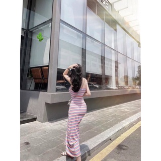 🌵🌵 Đầm maxi sọc  thun gân