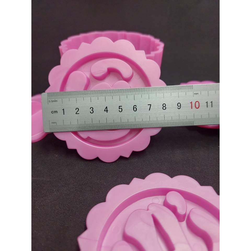 Bộ 4 khuôn Xôi 9 cm – Phúc – Lộc – Thọ – Hỷ – Tròn viền 9 cm- Tiếng Việt