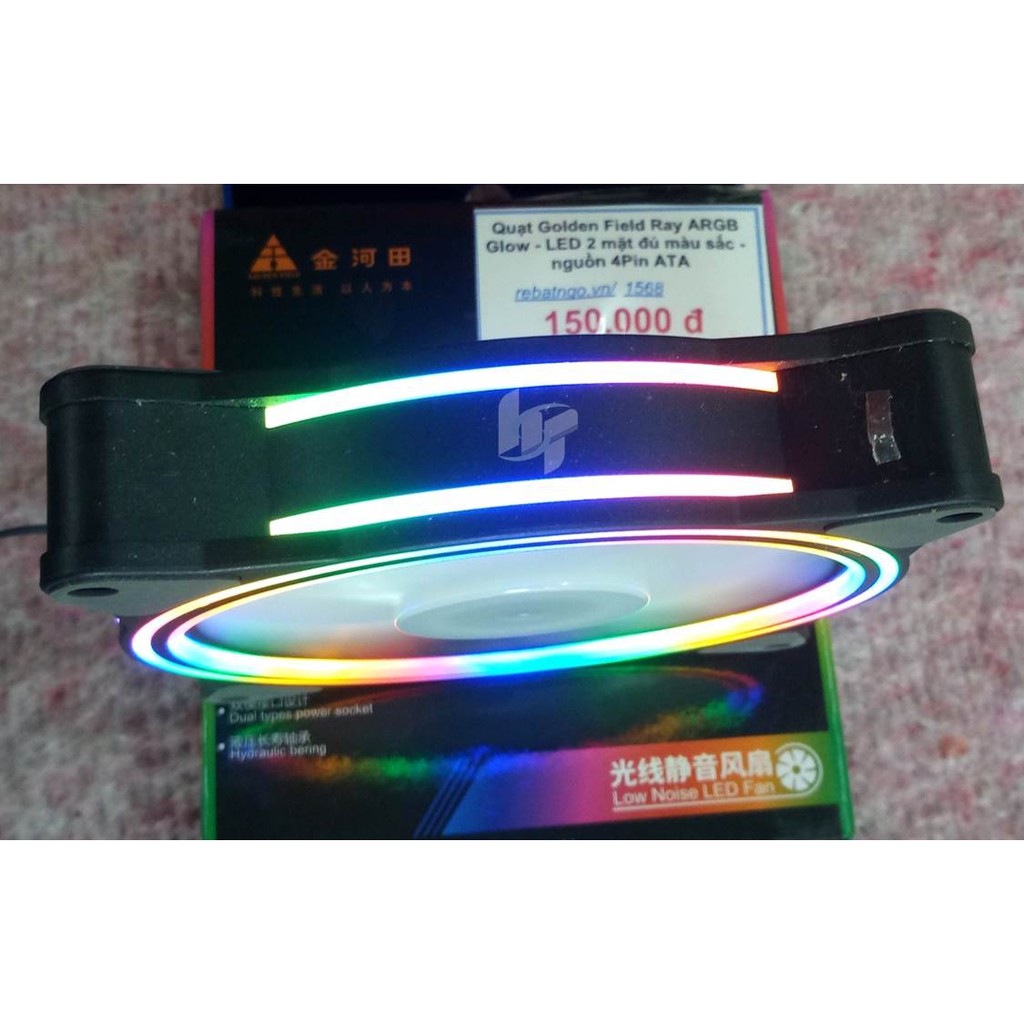 Quạt – Fan case Golden Field Ray ARGB Glow – LED 2 mặt đủ màu sắc – nguồn 4Pin ATA