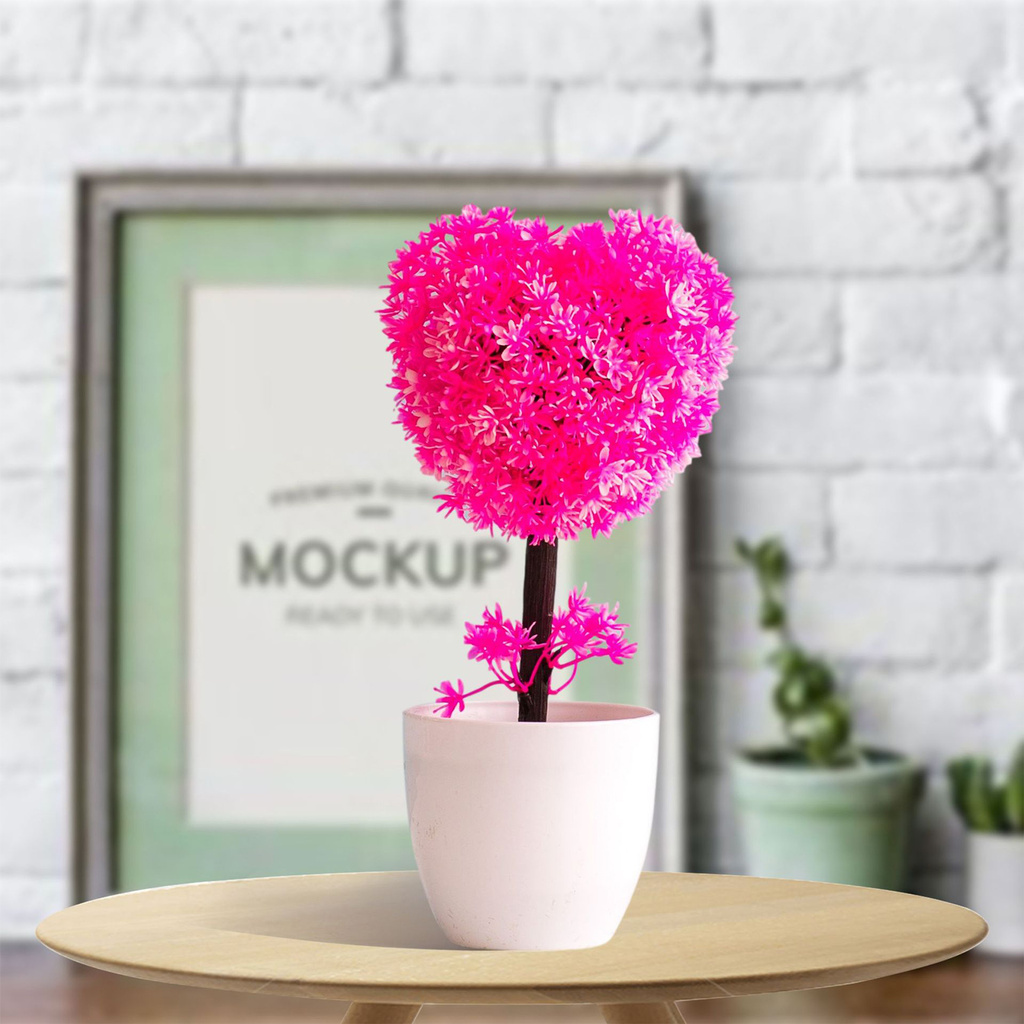 Chậu hoa giả bằng nhựa tiện dụng để trang trí