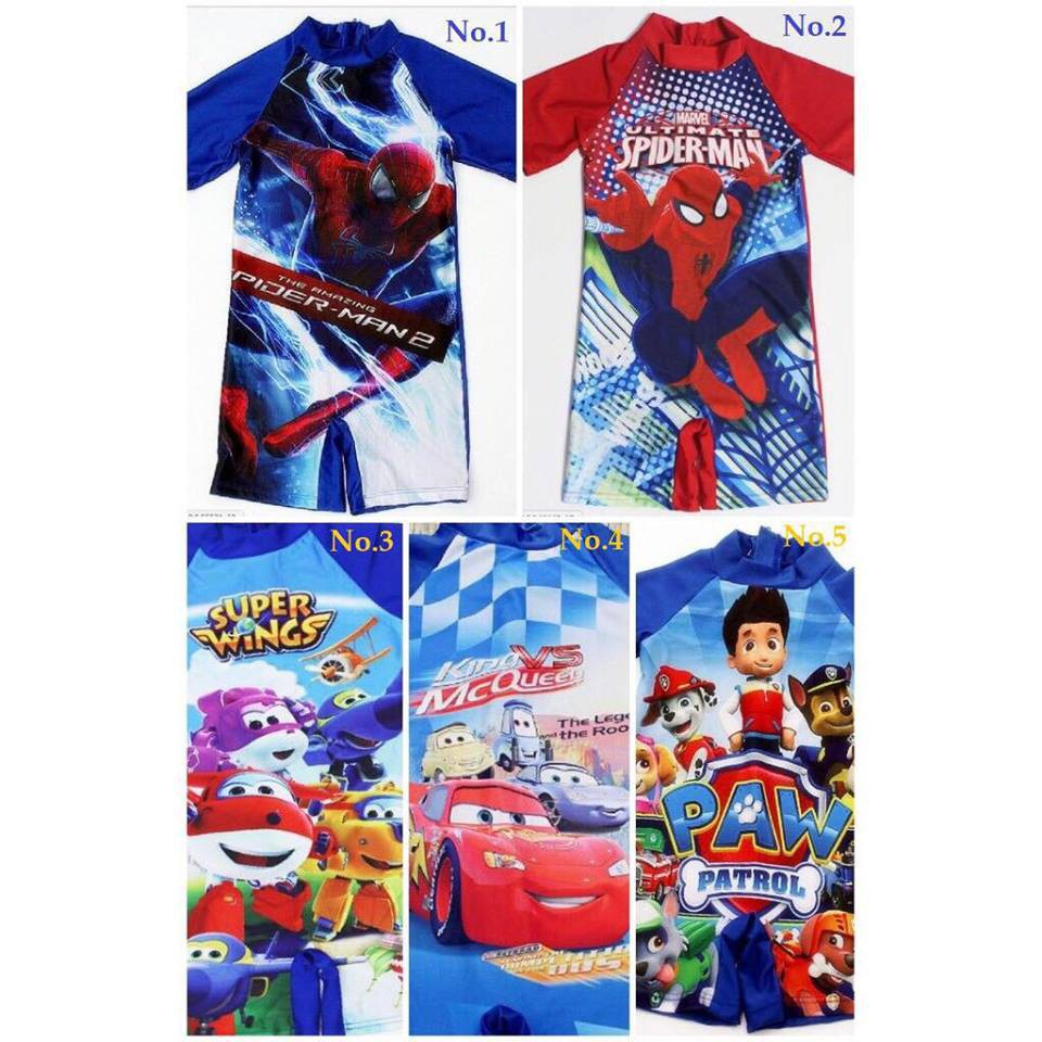 (HÀNG Y HÌNH) Đồ bơi bé trai liền thân 12-28kg (hàng Quảng Châu)