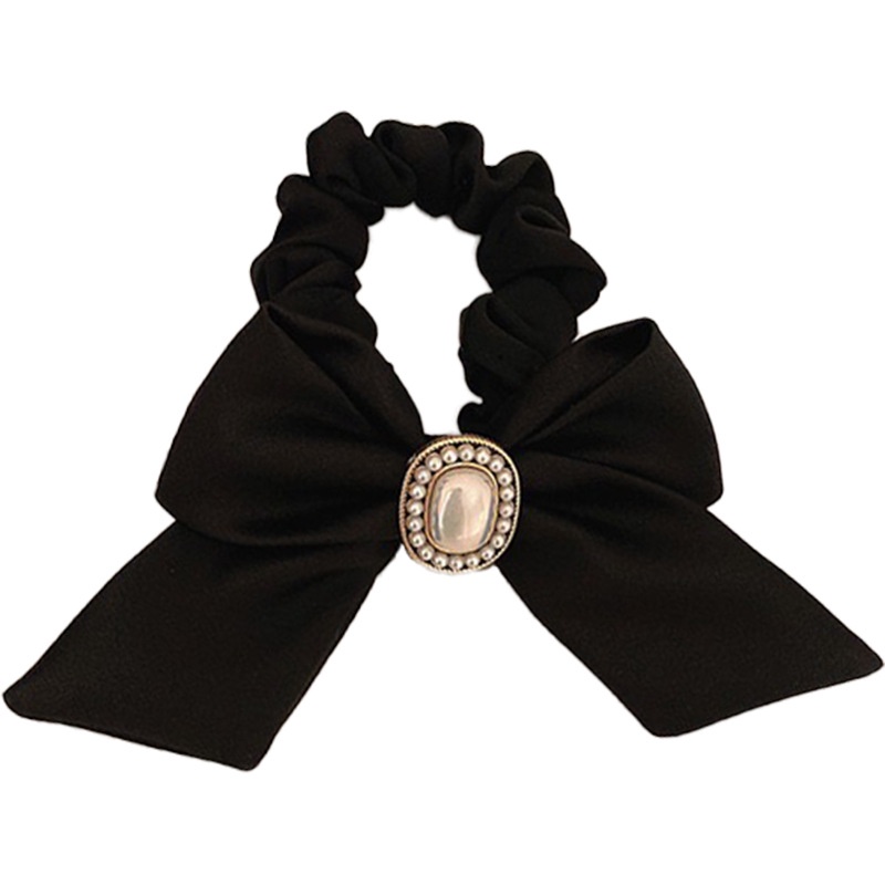 Dây Cột Tóc Cao Su Co Giãn Đính Hạt Ngọc Trai Phong Cách Vintage