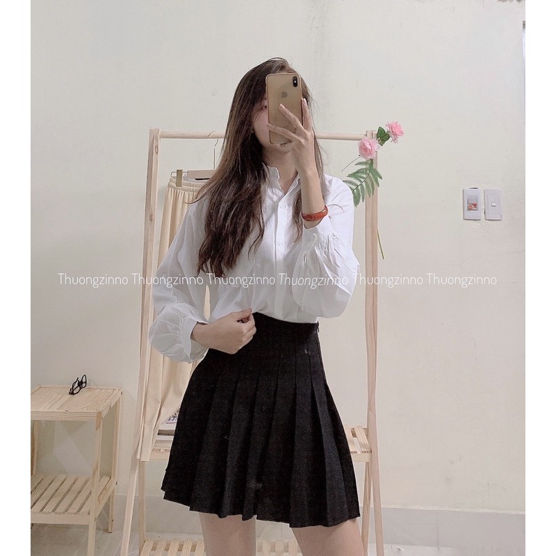 [ Mã WASTRUN4 giảm 10% tối đa 30K đơn 99K] Sơ mi trắng dài tay túi ngực chất lụa hàn mềm mát áo sơ mi nữ | BigBuy360 - bigbuy360.vn