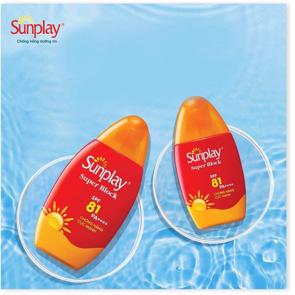 [Mã giảm giá tích lũy] Sữa Chống Nắng Sunplay Cực Mạnh Sunplay Super Block SPF 81, PA++++