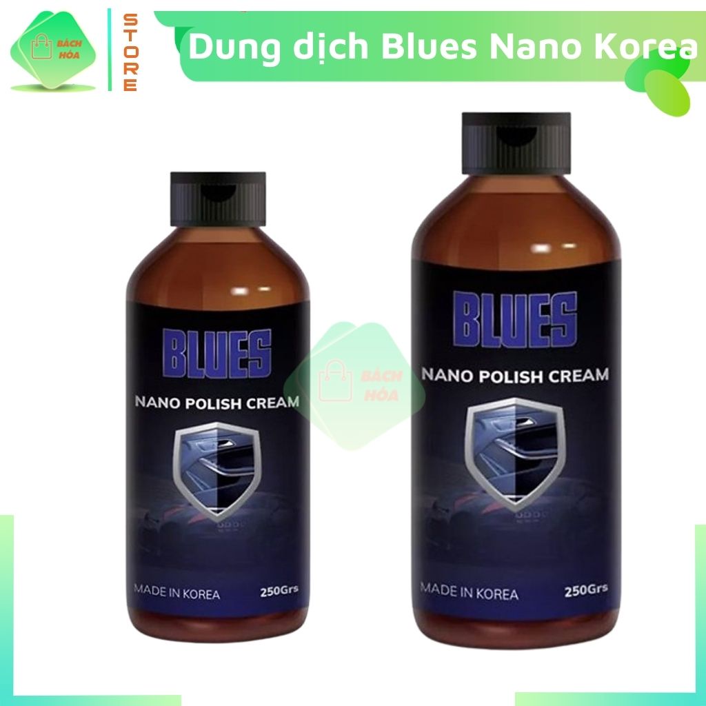 Dung Dịch Blues Nano Korea Phục Hồi Phủ Bóng Nhựa Nhám, Làm Sạch Ghế Da, Đánh Bóng Da Dành Cho Ô Tô