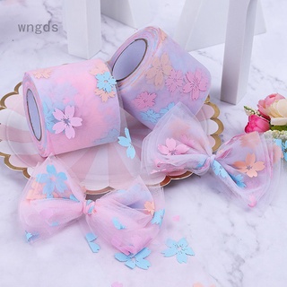 Cuộn dây ruy băng vải tuyn nhiều màu dài 6cm 25yards