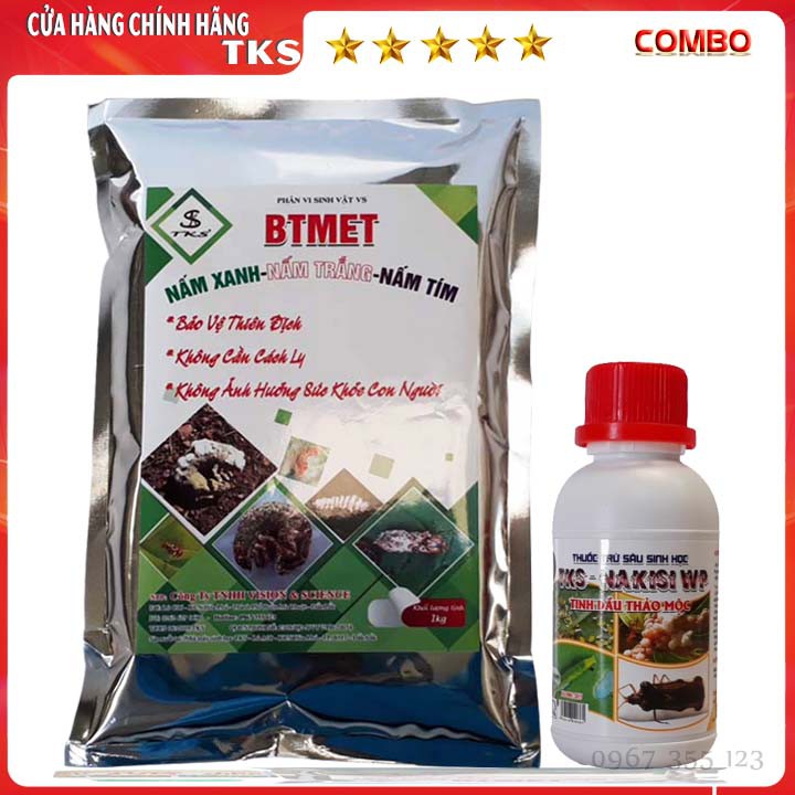 BTMET-NẤM 3 MÀU Ký Sinh Trừ Sâu Rầy Sinh Học - Gói 1kg