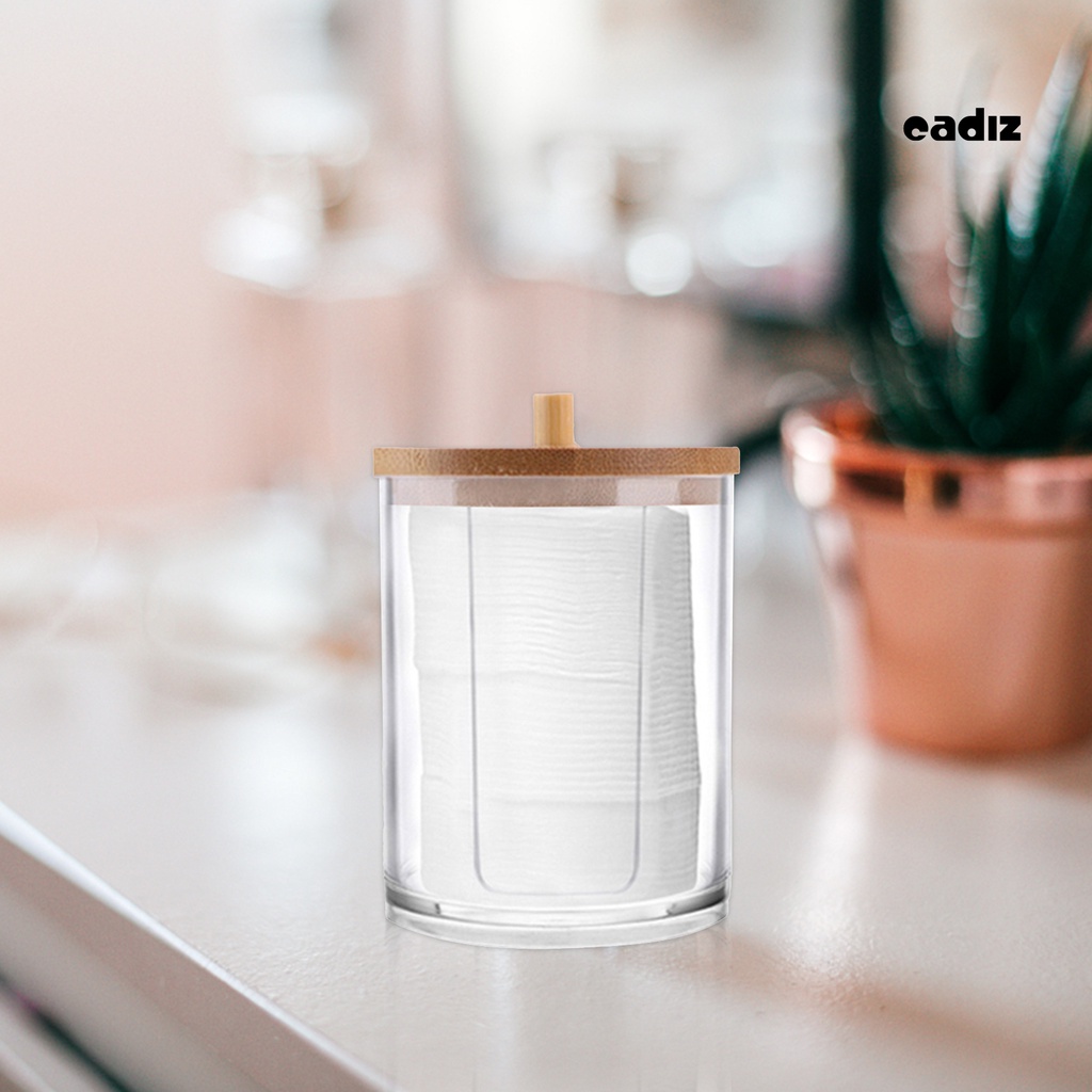 [Hàng mới về] Hộp đựng bông tẩy trang trong suốt thiết kế đơn giản đa năng tiện dụng cho gia đình