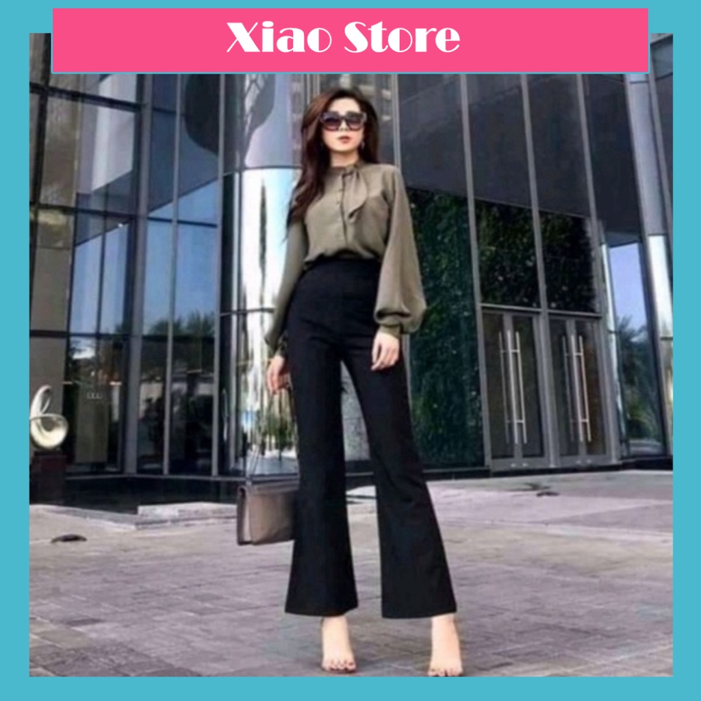 QUẦN LOE TUYẾT MƯA CAO CẤP babydoll chất đẹp mầu trắng, đen xiao shop