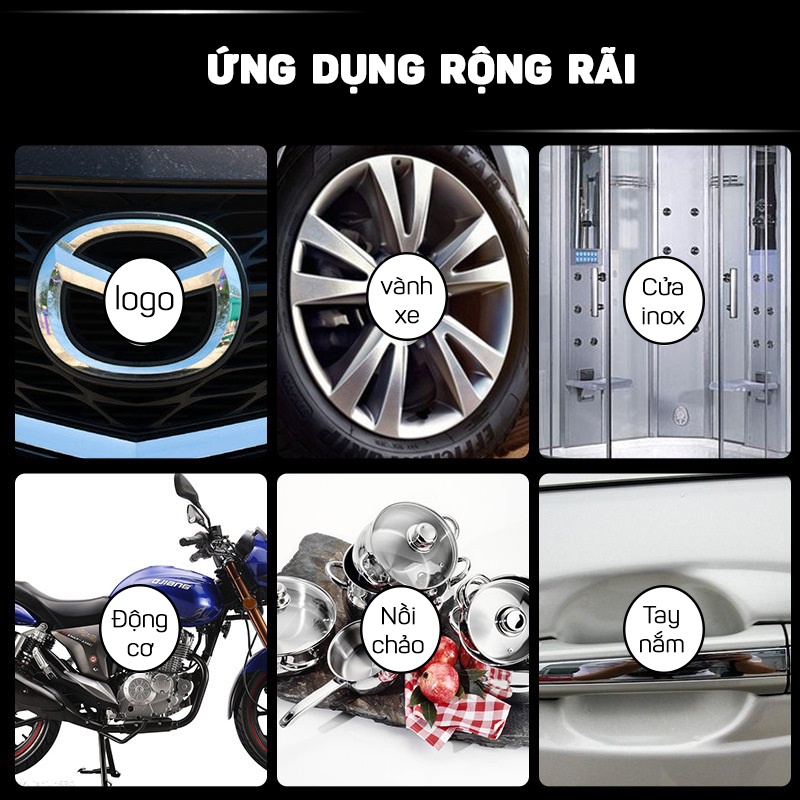 Dung Dịch Tẩy Ố Phục Hồi Và Làm Bóng Mạ Crom Chrome Inox Logo Ô Tô SHIMA 120ML DOKEY99