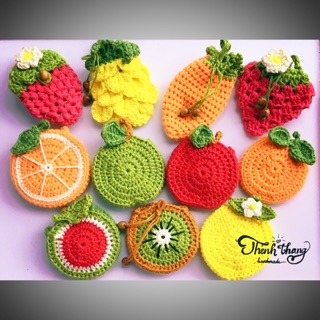 Túi đựng tỏi handmade (hình hoa quả)
