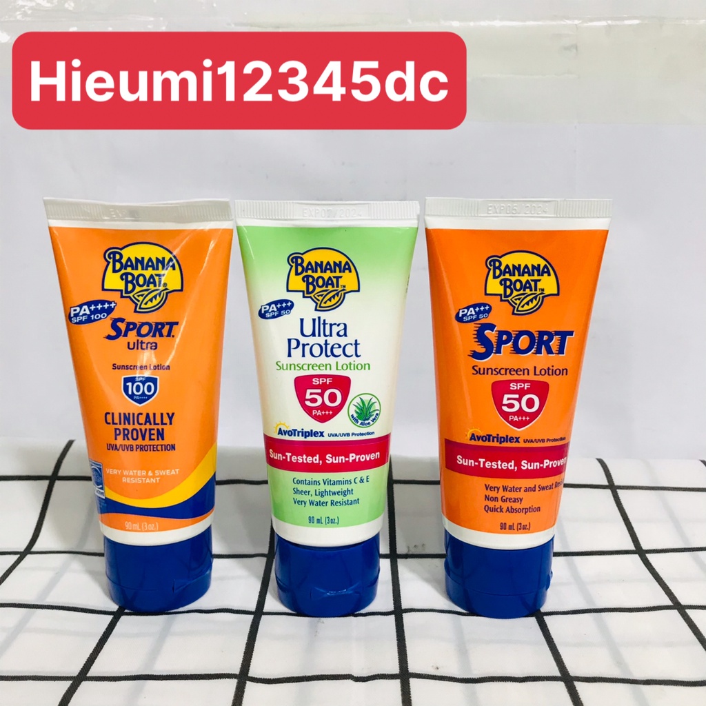 KEM CHỐNG NẮNG BANANA BOAT 90ML (spf50-100) (USA)
