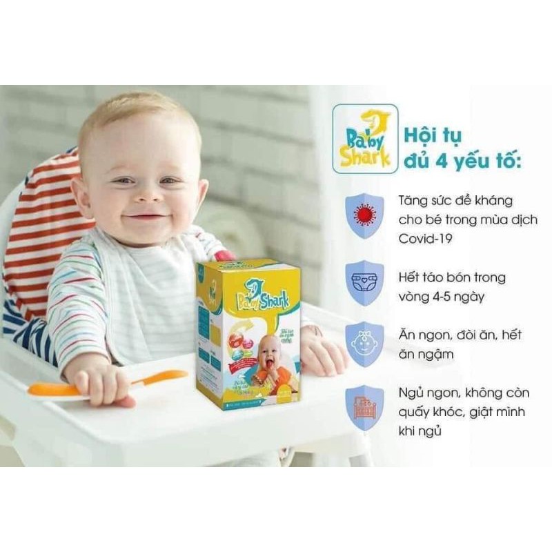 (combo dùng thử) Siro ăn ngon Baby Shark gói 10ml