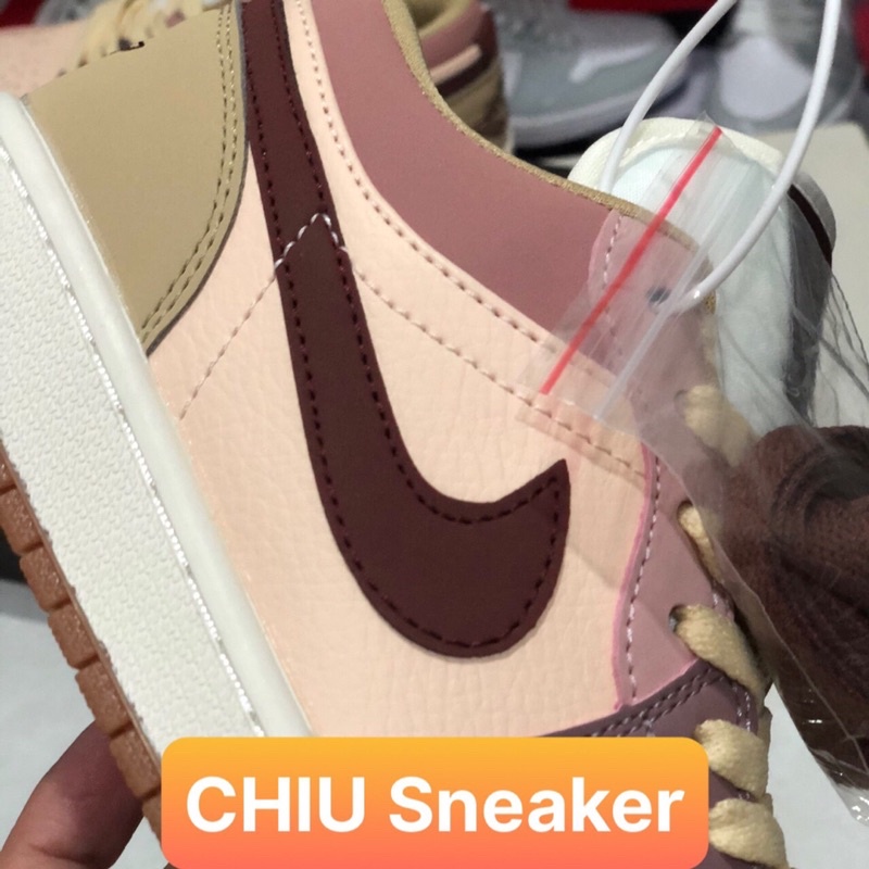 Giày Sneaker Nữ Jordan cổ thấp trà sữa phiên bản cao cấp giày thể thao nữ Jordan 1 low trà sữa