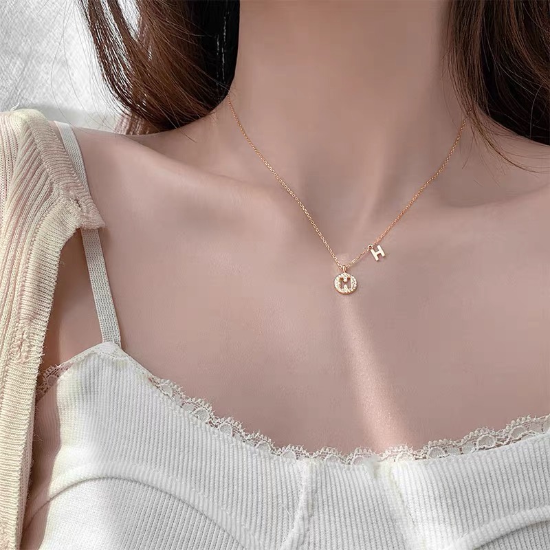 Vòng cổ Thời Trang Mặt Chữ H Phong Cách Hàn Quốc Đơn Giản