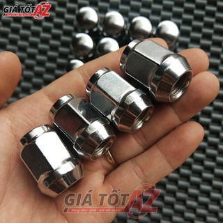 BỘ 16 ỐC(ECU) BẮT LAZANG Ô TÔ 12X1.5MM KHẨU 21MM BẰNG THÉP MẠ INOX CAO CẤP - Giá cạnh tranh