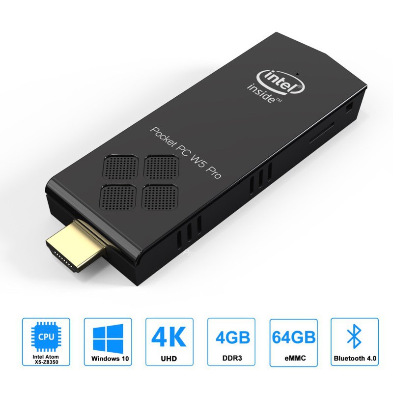 Máy tính mini Intel Pocket PC compute stick windows 10 64bit Ram 2GB,CPU Intel Z3735F thế hệ 2021