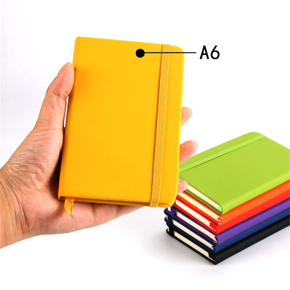 Sổ tay cỡ A5/ A6 bìa da PU nhiều màu sắc có khóa dây chất lượng cao
