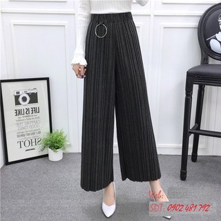 Quần dài ống rộng dập ly