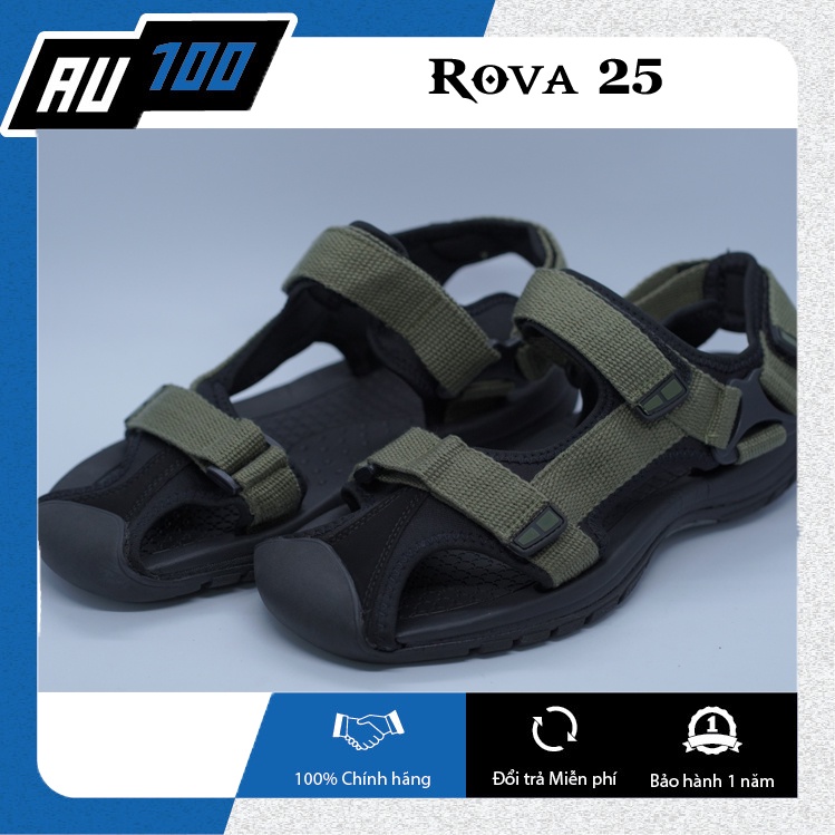 Sandal Nam Rova bít mũi 25 - màu rêu