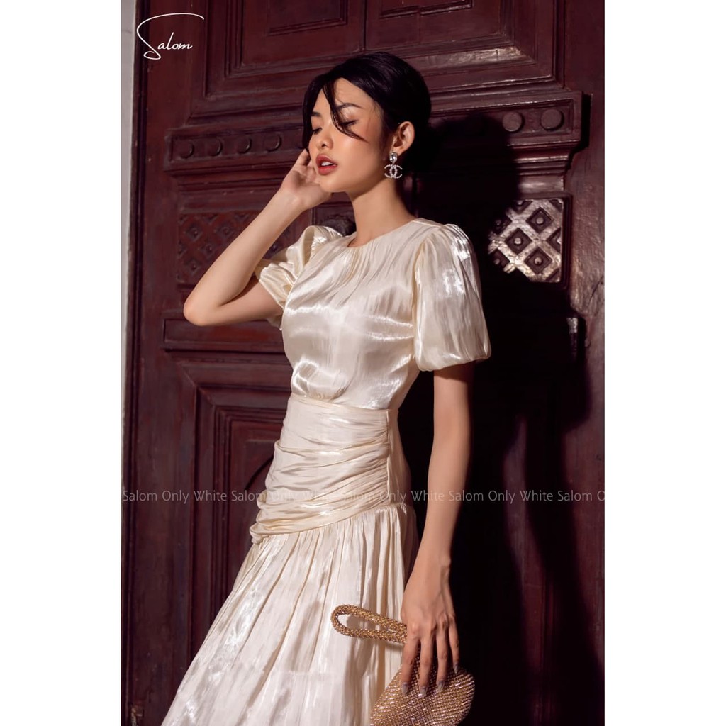 Đầm Organza vạt chéo tay phồng_ Stella | BigBuy360 - bigbuy360.vn